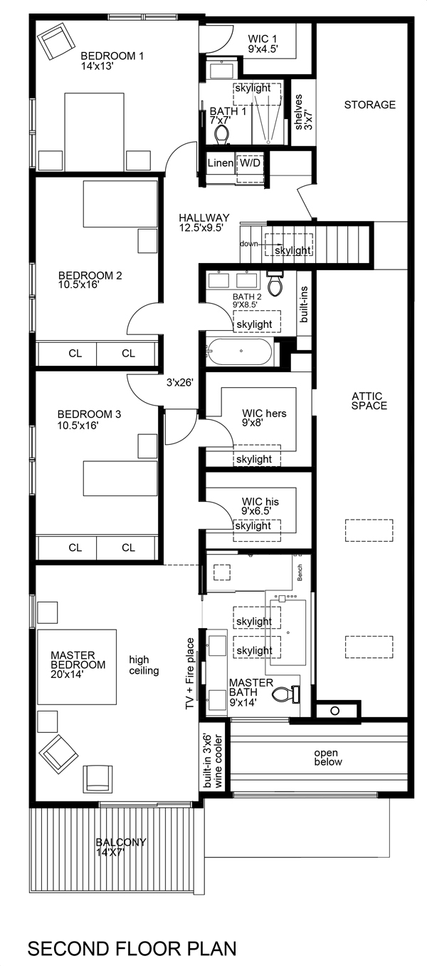 Rushmore Avenue - Second Floor Plan